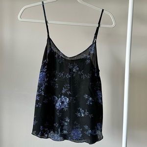 EUC Aritzia Wilfred floral silk camisole